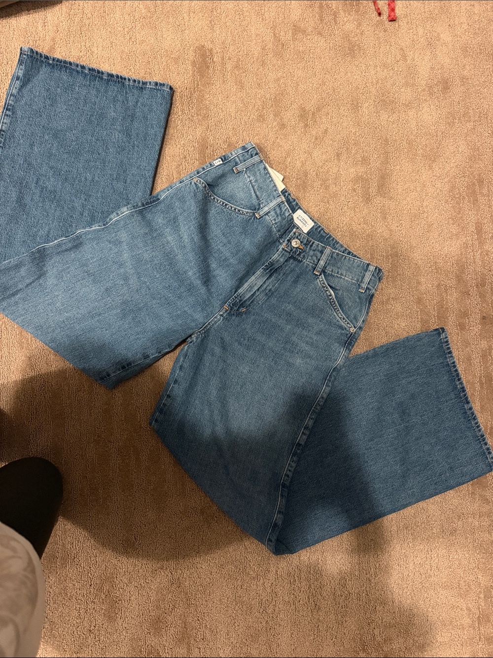 Citizens Of Humanity Medium Blue Wide-Leg Jeans
